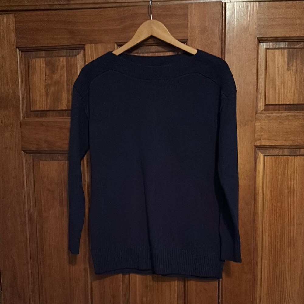 LOFT Blue Crew Neck Sweater Classic Knitwear